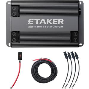 Alternator Charger Fleet 1000 Compatible with Power Station Solar Generators, Car and Solar Max 1000W Driving Car DC-DC Battery Charger sutible for Gasoline RVs,SUVs,Diesel Cars, Boats (Black)