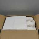 Toovip 100 Pack 8x4.75x10 Inch Medium White Kraft Paper Bags with Handles Bulk, Gift Wrap Bags for Favors Grocery Retail Party Birthday Shopping Business Goody Craft Merchandise Take Out Sacks