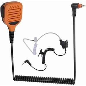 WODASEN Waterproof Radio Speaker Mic Walkie Talkie Microphone Handheld Shoulder Lapel Mic for TLK-100 SL300 SL3500 SL3500e SL1600 SL2600 SL7550e SL7580e (128, Orange)