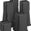 Shouwuhho Bed Risers 12 Inch Heavy Duty, Furniture Risers Lifts 12" 8" 4" for Table, Desk Leg, Sofa, Couch, Adjustable Bed Frame Risers Supports Up to 6,000 Lbs, Black