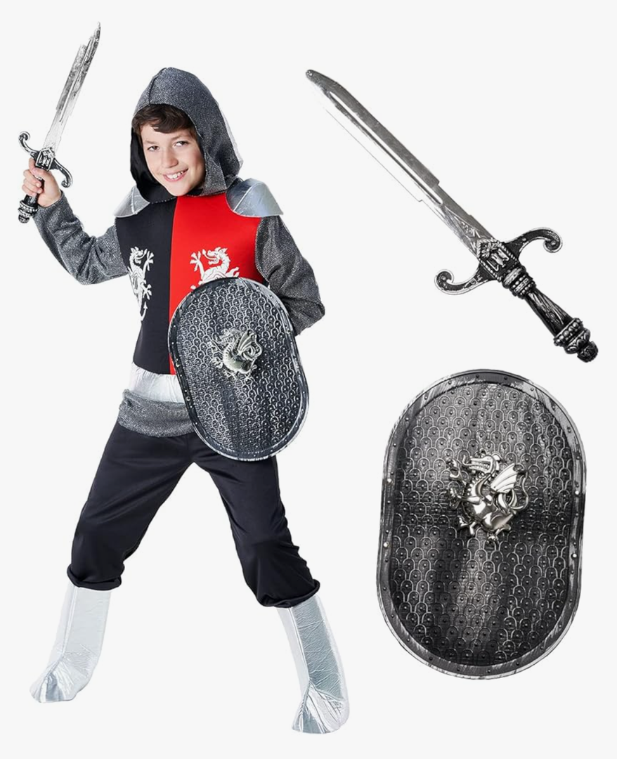 Morph Medieval Knight Costume for Kids - Boys Knight Armor Halloween Costume - Medieval Dress Up for Boys