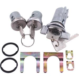 Ignition Switch and Door Lock Cylinder Kit for Chevy for GMC for Pontiac for Cadillac for Buick 1979-1999 Tumbler with Keys