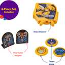 DecoSet Transformers Autobot Battle Cake Topper, 6-Piece Interactive Set of Transformer Decorations and Supplies for Party Cakes