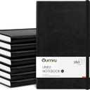 Oucaru Lined Journal Notebook, 8 Pack, 180 Pages, A5 Journals for Writing, 100 GSM Thick Paper, Small Notebooks Daily Journal for Women Men Work, Business, School, Travel Supplies (Black)