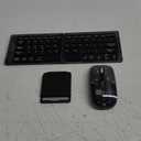 Foldable & Folding Wireless Keyboard Set Combo for iPad, Transparent Bluetooth Typepad & Mouse, Compatible with iOS, Windows, Android, Smartphones, Laptops, etc.