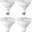 EDISHINE PAR38 Flood Lights Outdoor Bulb, Dimmable LED Flood Light Bulbs, 1800LM, 18W Equivalent 120W, Weatherproof LED Light Bulb for Backyard, Garage, Porch, Garden, 5000K Daylight, E26, 4 Pack