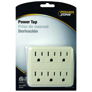 Tap Duplex To 6outlet Gnd Wht