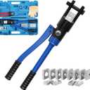 LICHAMP 19 Packs Hydraulic Cable Lug Tool with durable case, 4 AWG to 600 MCM Battery Cable Crimping Tool WIRE Terminal Crimper Set, 1603BL