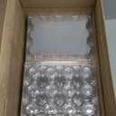 100 Pack Clear Plastic Egg Cartons, Reusable Stackable Egg Containers for Farm, Market & Fridge Storage, 34 Grid