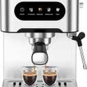CHULUX Cube Espresso Machine with Milk Frother Steam Wand, 20 Bar Professional Italian Pump Semi Automatic Espresso Coffee Machine for Home Cappuccino & Latte Maker