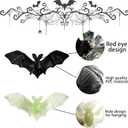 Plastic Hanging Bats, 20PCS Halloween Bats with String,3 Size Hanging Bat Halloween Decoration