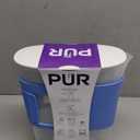 PUR Slim Water Filter Pitcher, 8-Cup Capacity, Compact Design for Dorms & Mini Fridges, Dishwasher Safe, Fast Filtration, Includes 1 Filter, Cleaner Great-Tasting Drinking Water, Blue