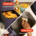 bella 4Qt Slim Air Fryer, Fits-anywhere Kitchenware, EverGood Ceramic Nonstick Coating, Adjustable Temperature, 6 Preset Cooking Options, 60 Min Auto Shutoff w Audible Tone, 3.3lb Capacity, Plum