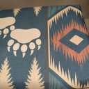 Rustic Cabin Washable 8x10 Area Rugs for Living Room, Upgrade Non-Slip Animal Bear Deer Print Pattern Rug Low Pile Ultra-Thin Lodge Hunting Large Carpet for Bedroom, Dining Room, Office, Rustic Multi