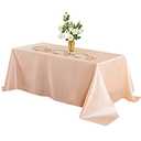 Horbaunal Peach Satin Tablecloth 60 x 102 Inches Rectangle Satin Table Cover Bright Silk Table Cloth Smooth Table Decoration for Wedding Party Banquet