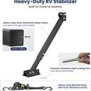 RV I-Beam Mount Stabilizer Heavy-Duty Aluminum, Adjustable 17''-35'', Anti-Sway Camper Jack Essentials Accessories for Travel Trailer and Fifth Wheel