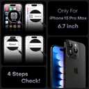 TOCOL Magnetic for iPhone 15 Pro Max Case, Upgraded Full Camera Protection, Compatible with Magsafe, Drop Protection, Translucent Matte Back Bumper Phone Cover 6.7-InchBlack