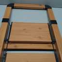 Step Ladder 2-Step Woodgrain Finish Aluminum Folding Step Ladders,Anti-Slip Max 330 lbs