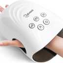 cotsoco Hand Massager - 3Massage Sizes, Cordless Hand Massager with Heat & Compression for Arthritis and Carpal Tunnel, Gift for Men Women Family Friends, Relaxation at Home, Office, Outdoors, White (Normal)