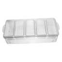 MAGICLULU 1Set Chilled Condiment Container Compartment Food Storage Box with Lid Plastic Salad Tray for Outdoor Parties Picnics and Appetizers Multi Functional Garnish Holder