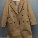 IDEALSANXUN Womens Long Wool Coats Fall Winter Double Breasted Trench Coat Peacoat (Large, Camel)
