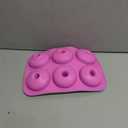 Silicone Donut Molds, 3-Pack of Non-Stick Food Grade Silicone Pans for Doughnut Baking – Green and Pink and Blue