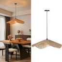 Arturesthome 25.5" Boho Twine Pendant Lamp Shade,Large Woven Hanging Lighting for Living Room Bedroom Adjustable Modern Chandelier for Kitchen Hallway