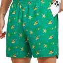 NORTHYARD Mens Swim Trunks 5" Beach Swim Shorts Quick Dry Bathing Suit with Mesh Liner Packable (Green, M)