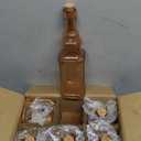 BULK PARADISE Assorted Reddish Glass Bottles with Corks, 6 Pack, 2.5in X 9in, 16oz