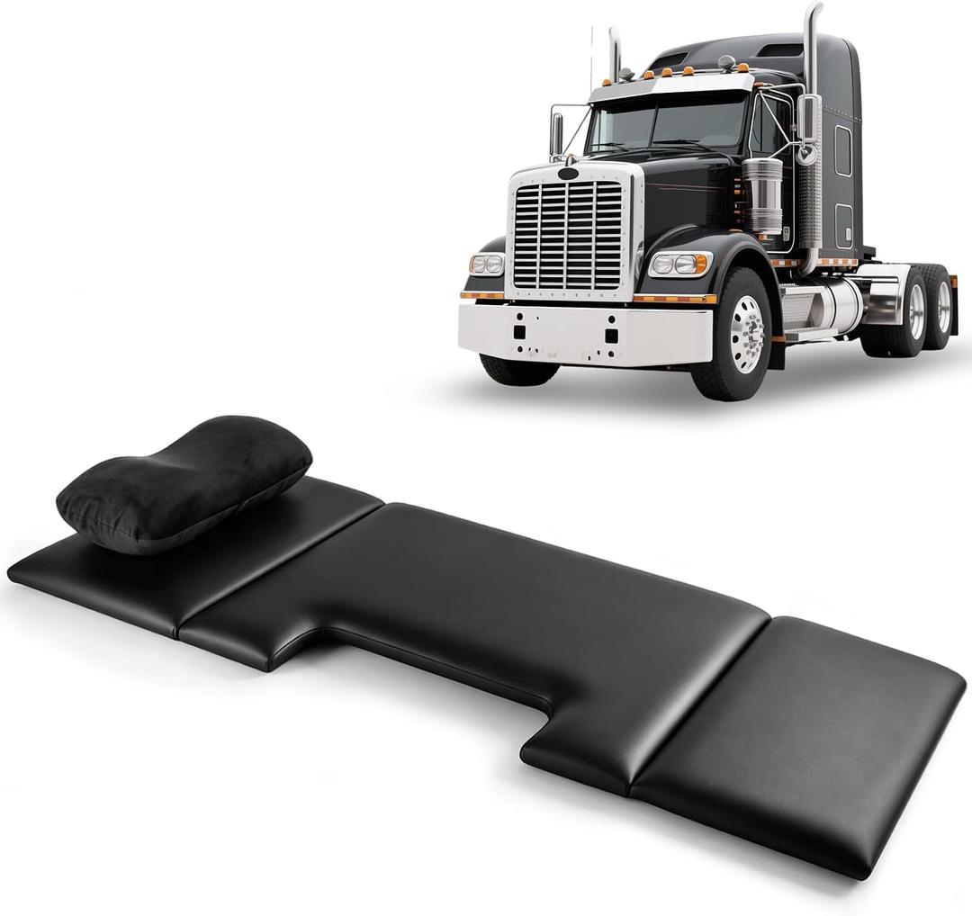 Semi Truck Mattress, Foldable Day Cab Bed with Pillow for Truck Drivers