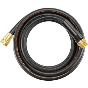 Giraffe Tools Garden Hose 25ft x 5/8'', Water Hose Heavy Duty, Flexible, Lightweight Hybrid Hose with Swivel Handle, Male to Female Fittings (Black)
