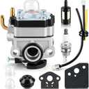 AUTOKAY 309375002 Carburetor Carb Fits for Homelite Ryobi RY34426 RY34007 S430 C430 X430 30cc RY34441 RY34427 RY34421 RY34446 RY34006 String Trimmer with Spark Plug
