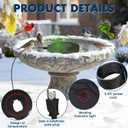 Outdoors 100W Bird Bath Heater for Winter,Birdbath Deicer Pond De-icer Thermostatically Controlled Birdbaths Water Heater with 5.9 Ft Power Cord and Working Indicator Light (Black)