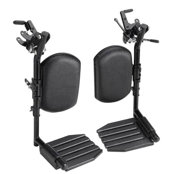 Invacare Wheelchair Legrests, Elevating, Composite Footplates, Padded Calf Pads, 1 Pair