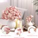 Alupssuc 30Pcs Ranunculus Artificial Flowers Faux Silk Mini Ranunculus, Spring Flowers Artificial Indoor for DIY Bouquets, Bulk Fake Wedding Filler Flowers for Bride Shower Decorations, Dusty Rose