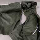 TOWN&FIELD Rain Suits for Fishing Waterproof Rain Gear for Men Women Heavy Duty Rain Coat Jacket with Pants/Overalls (Large, Dark Green)