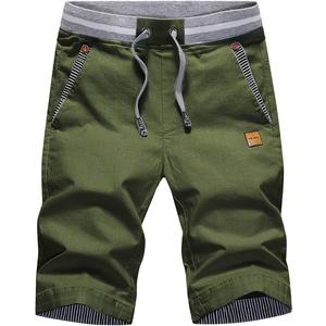 Tansozer Men's Shorts Casual Classic Fit Drawstring Summer Beach Shorts with Elastic Waist and Pockets (X-Large, Green)
