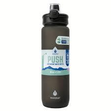 Manna Push Plastic Bottle  39 OZ Black