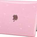 EooCoo Case Compatible with MacBook Air 13 inch 2026 2025-2022 Release M4 M3 M2 A3240 A3113 A2681, Glitter Hard Shell&Keyboard Skin Cover&Screen Protector for Mac Air 13.6 inch Case, Sparkly Pink
