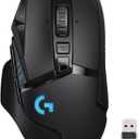 Logitech G502 Lightspeed Wireless Gaming Mouse with Hero 25K Sensor, PowerPlay Compatible, Tunable Weights and Lightsync RGB - Black