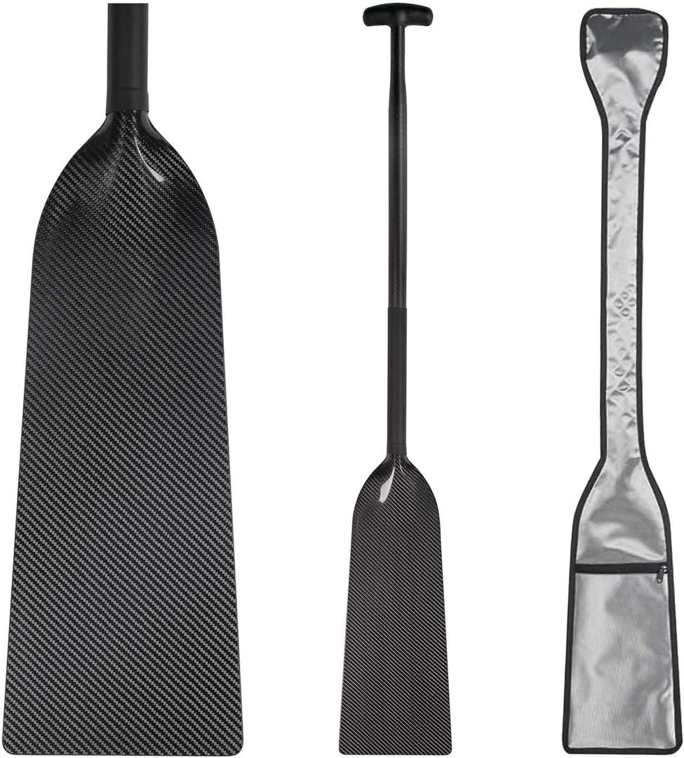 JUSTOOP Dragon Boat Paddle Lightweight Full Carbon Fiber with Paddle Bag, 120CM/ 47 Inches, IDBF Approved