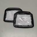 PACKISM Clear Makeup Bag 2 Pack Medium - Foldable TSA Approved Toiletry Bag Quart Size for Travel Bottles, Water Resistant Multipurpose Car Storage Organizer with Reinforced Seams, Black