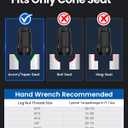 20pcs Black 12x1.5 Lug Nuts, GAsupply Closed End Acorn Spline Tuner Lug Nuts 1.38" 35mm Tall Conical/Cone Seat for Aftermarket Wheels, Pack of 20+1 Socket Key