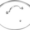 10.5" Tempered Glass Pan Lid with Steam Vent, Thickened to 4mm and Dishwasher Safe and Oven up to 480℉, Universal Lid Fit for Cast Iron Skillets, Frying Saute Pan, Cooking Pot