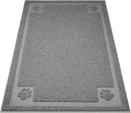 UPSKY Large Cat Litter Mat Trapper 35"×23" Traps Litters from Box and Paws Scatter Control for Folding Trapping Mat Soft for Floor on Sensitive Kitty Paws Easy to Clean