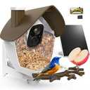 birdsnap® P33 - Smart Bird Feeder with Camera Solar Powered, 2K Video Bird Camera Feeder Live with 32GB Card, AI Identify Feather Species, Auto Record in Backyard, Ideal Gift for Birds Lover