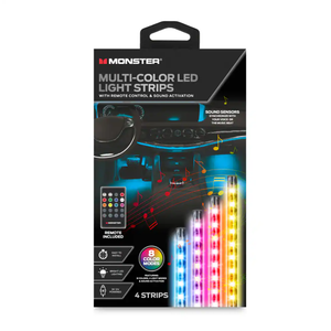 Monster® Multi-Color LED Light Strips 4 ct