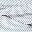 Striped Sheets - Blue & White Striped Sheets - 1 Flat & 1 Fitted & 2 Pillowcases w/ Deep Pockets Comfy, Wrinkle & Fade Free - Soft, Breathable & Cooling - Luxury Pinstripe Bedding - King Size Set