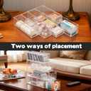 Large Bandage Storage Organizer with Lid Acrylic Bandaid Storage Container with 4 Clear Drawers for Home Medicine Cabinet Office School Use Bandages Organizers for Elastic Bandage Wrap Swabs