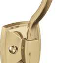 Amerock H37002CZ | Kinsale Double Prong Decorative Wall Hook | Champagne Bronze Hook for Coats, Hats, Backpacks, Bags | Hooks for Bathroom, Bedroom, Closet, Entryway, Laundry Room, Office